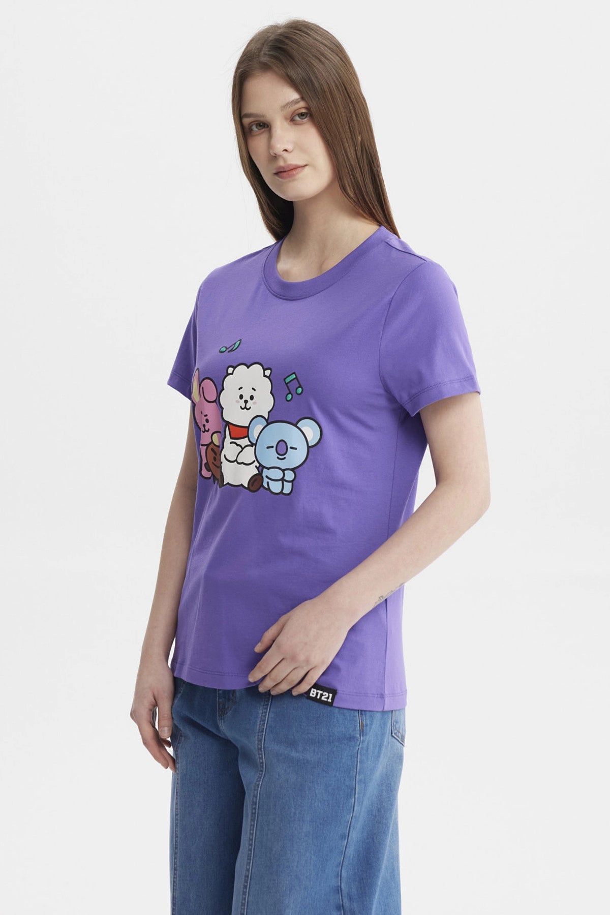 Polera Mujer Juvenil Bt21 Violeta