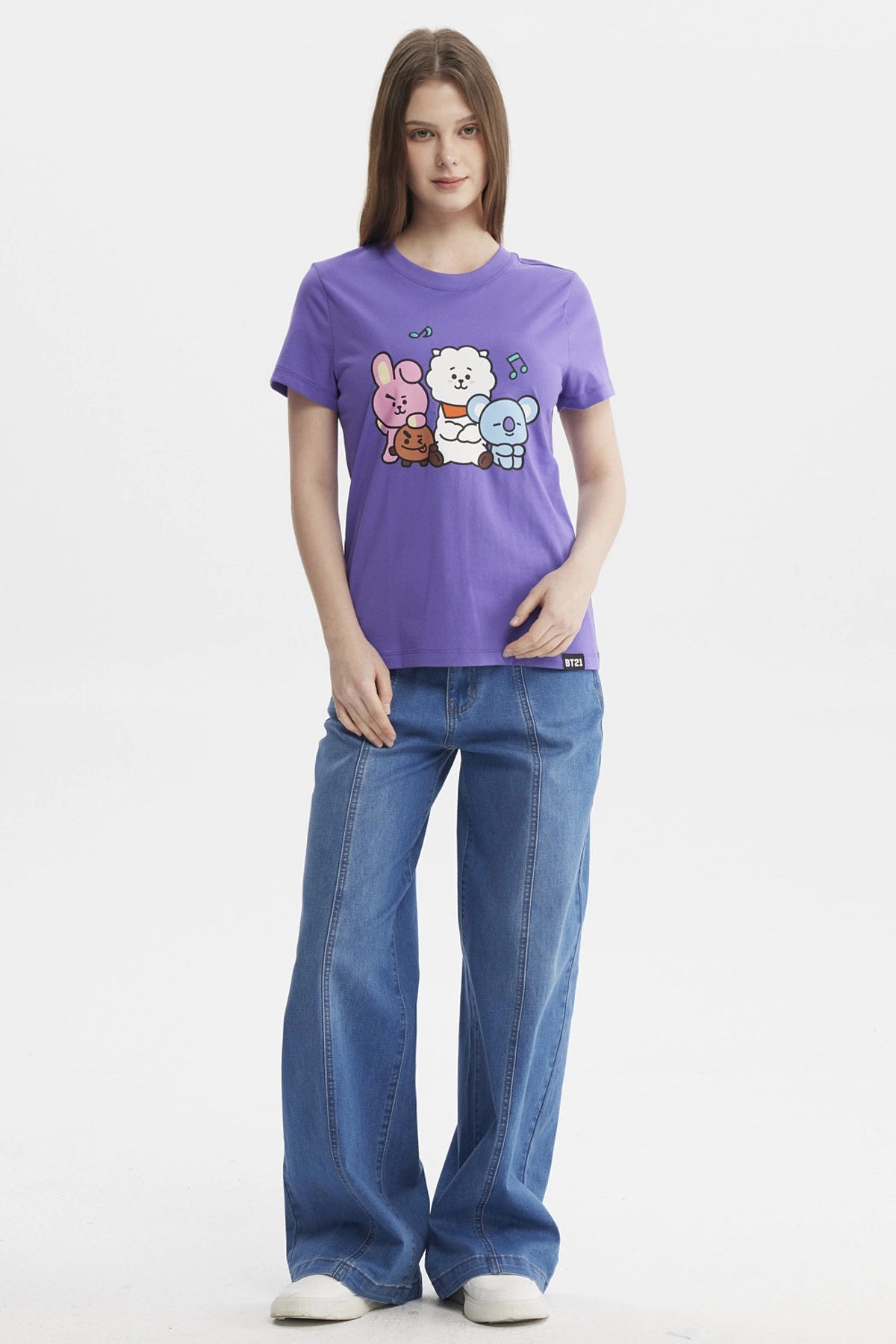 Polera Mujer Juvenil Bt21 Violeta