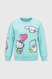 Polerón Niña Hello Kitty Y Sus Amigos Celeste
