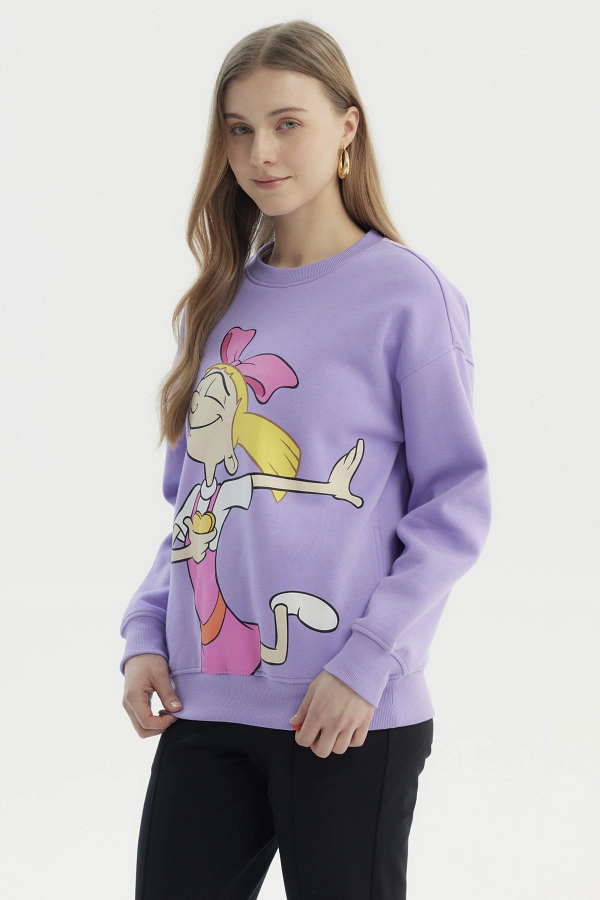 Polerón Mujer Hey Arnold Lila