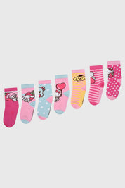 Calcetín Niña Pack7 Hello Kitty Rosado