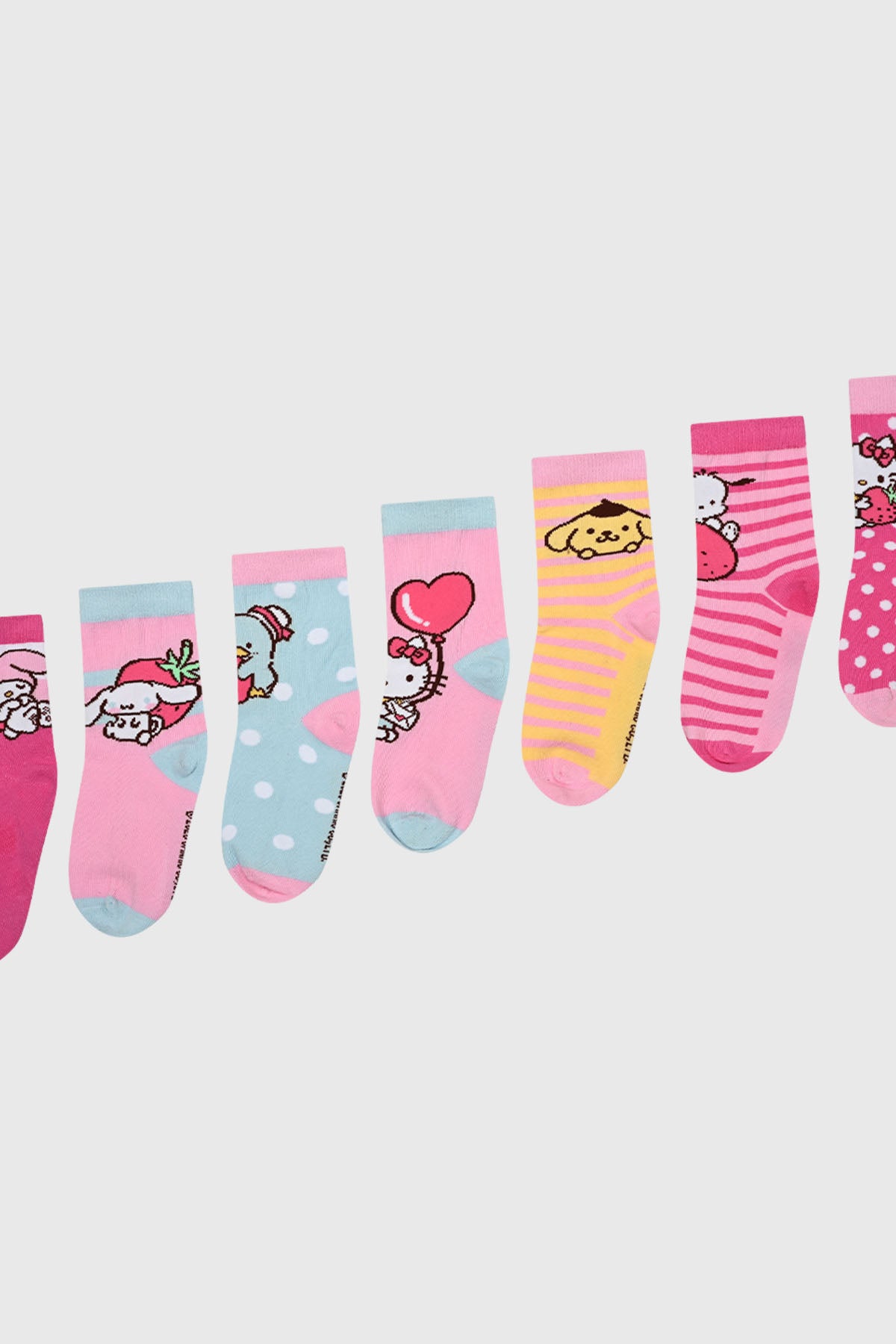 Calcetín Niña Pack7 Hello Kitty Rosado