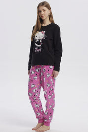 Pijama Mujer Hello Kitty Negro