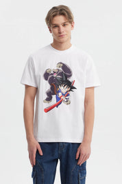 Polera Hombre Print Frontal Dragon Ball Blanco