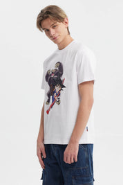 Polera Hombre Print Frontal Dragon Ball Blanco