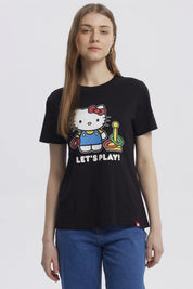 Polera Mujer Hello Kitty Negro