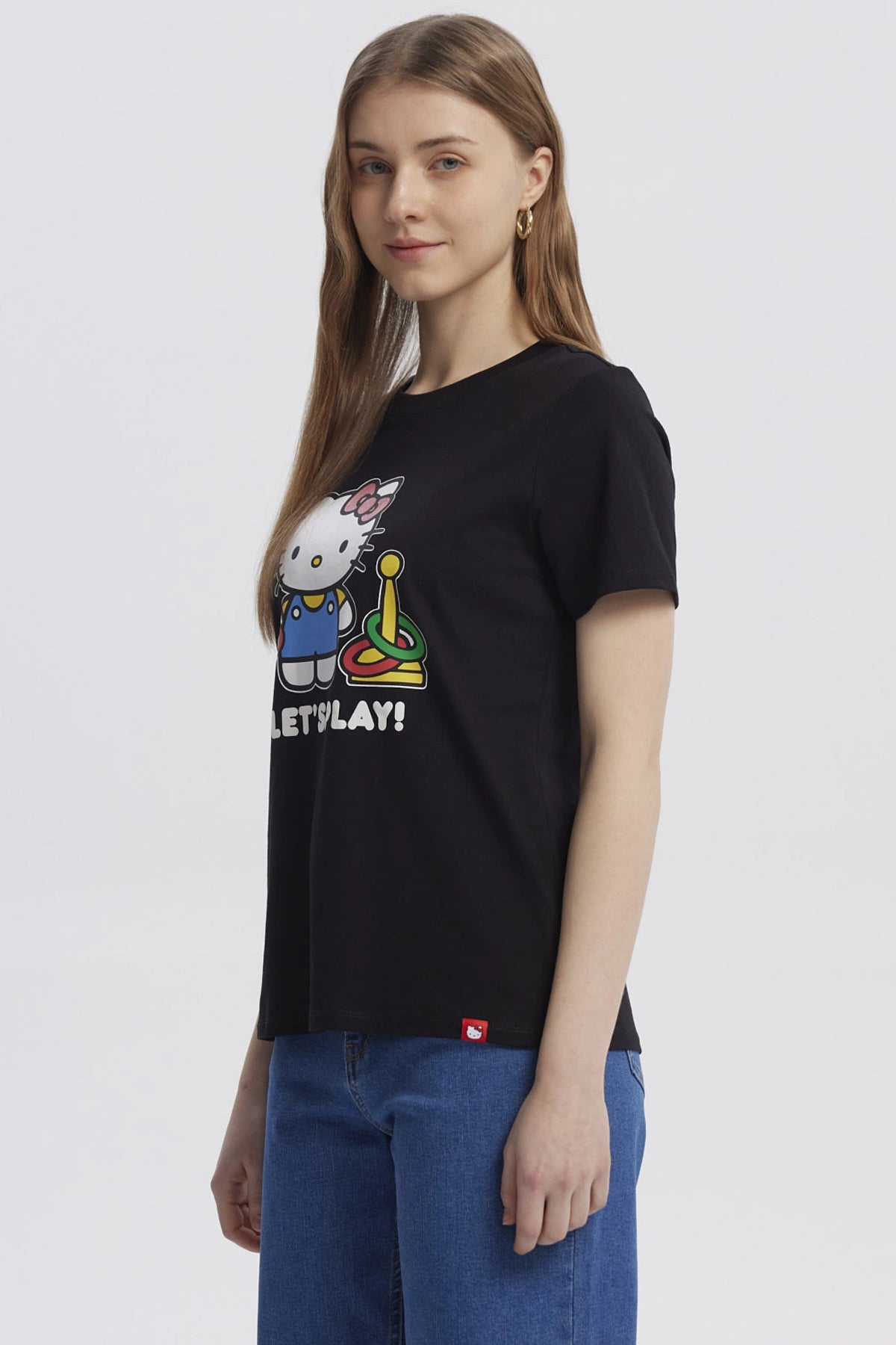 Polera Mujer Hello Kitty Negro