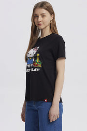 Polera Mujer Hello Kitty Negro