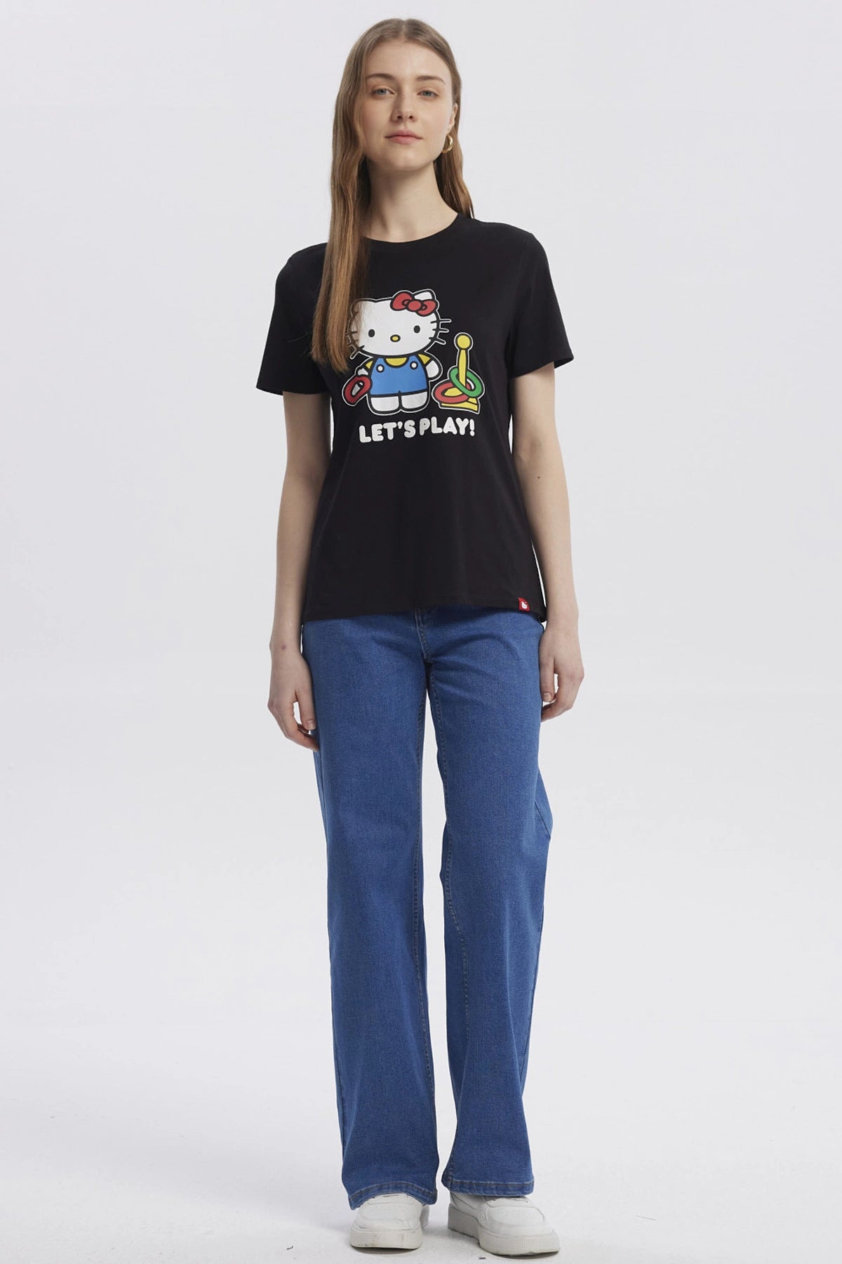 Polera Mujer Hello Kitty Negro