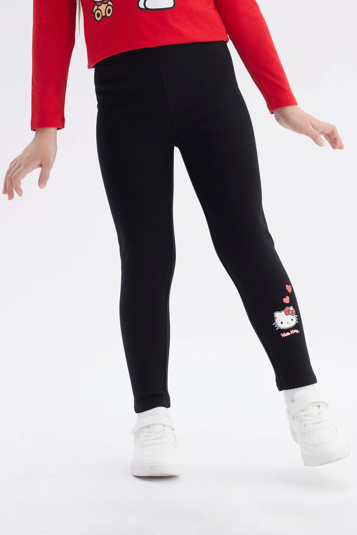 Calza Niña Hello Kitty Interior Polar Negro