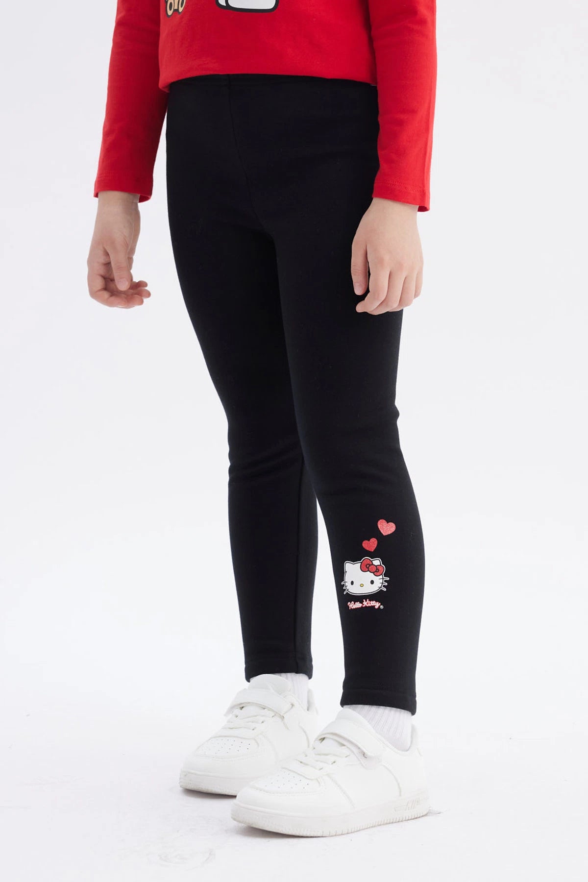 Calza Niña Hello Kitty Interior Polar Negro