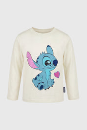 Polera Niña Stitch Beige