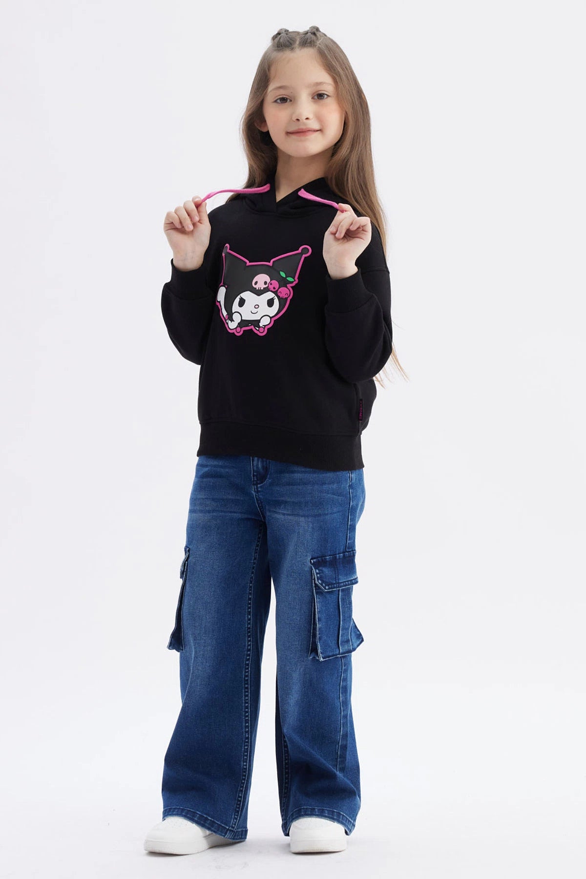Polerón Niña Hello Kitty Y Sus Amigos Negro