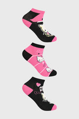 Calceta Deportiva Mujer Hello Kitty Negro