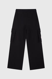 Pantalón Buzo Niña Wide Leg Hello Negro