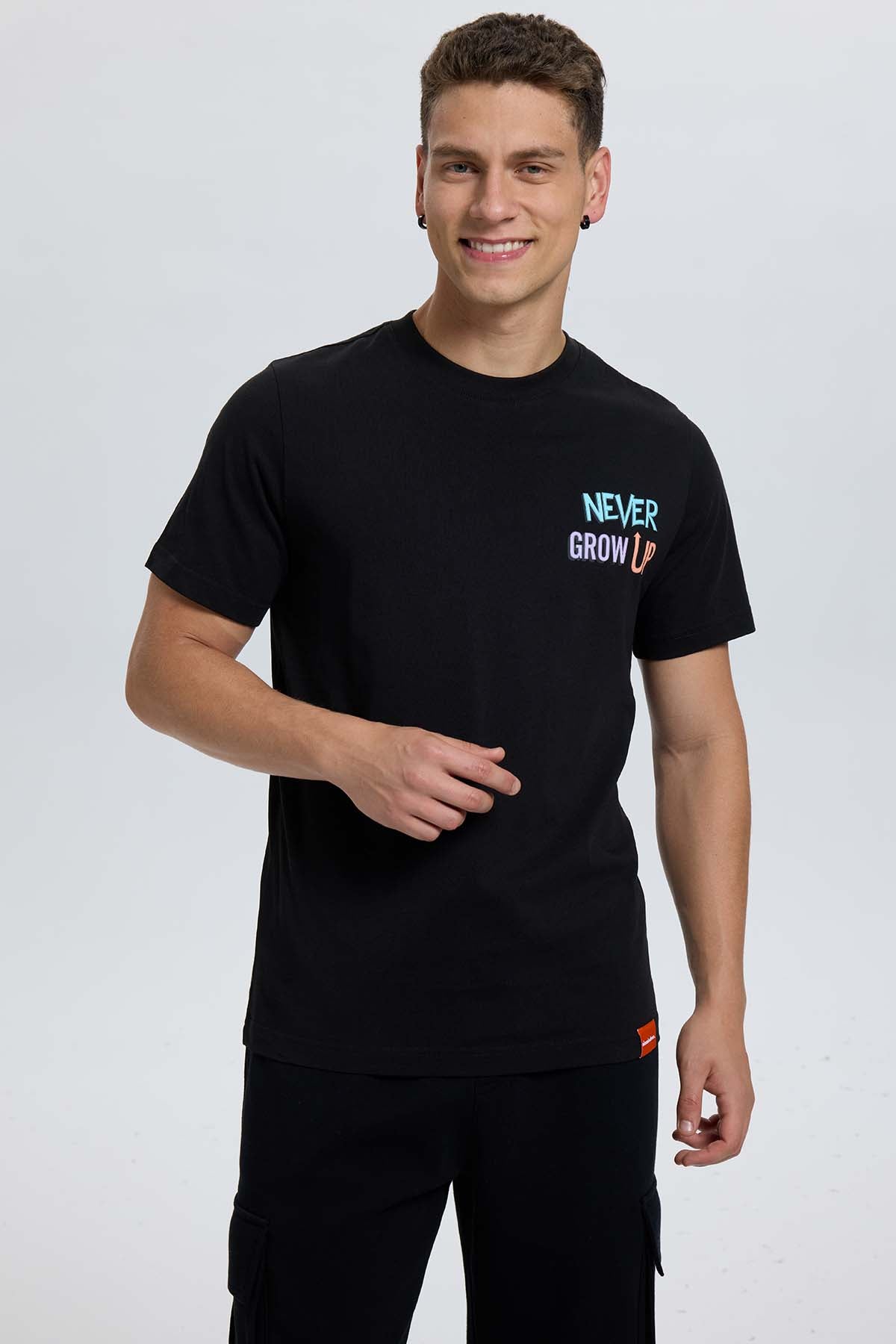 Polera Hombre Acid Wash Rugrats Negro