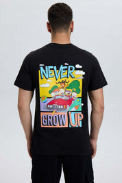 Polera Hombre Acid Wash Rugrats Negro
