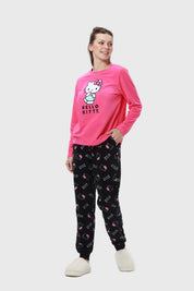 Pijama Mujer Polar Fucsia