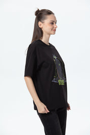 Polera Mujer Oversize Negro