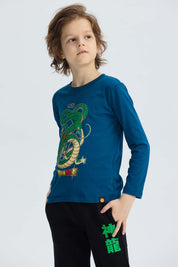 Polera Niño Shenlong Azul