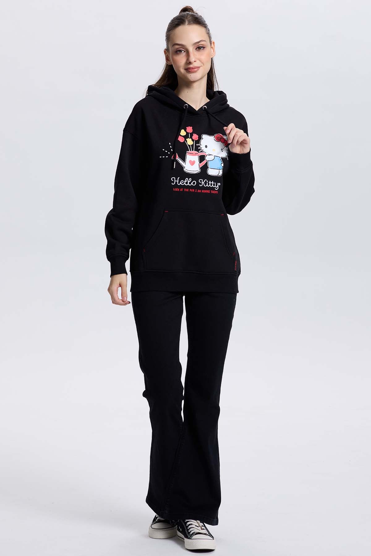 Polerón Mujer Hello Kitty Negro