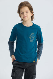 Polera Niño Mandalorian Petróleo