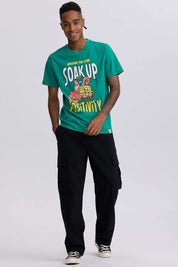 Polera Hombre Bob Esponja Verde