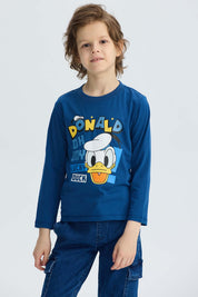 Polera Niño Pato Donald Azul Marino