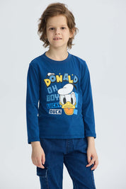 Polera Niño Pato Donald Azul Marino