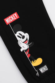 Pantalón buzo negro niño Mickey