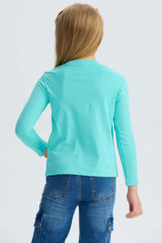 Polera Niña Moana Turquesa