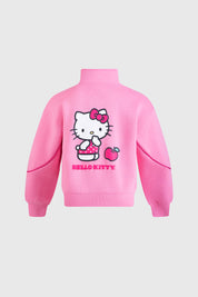 Polerón Niña Half Zipper Rosado