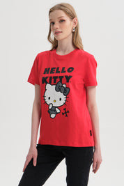 Polera Mujer Hello Kitty Rojo