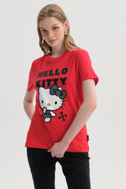Polera Mujer Hello Kitty Rojo