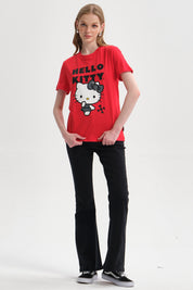 Polera Mujer Hello Kitty Rojo