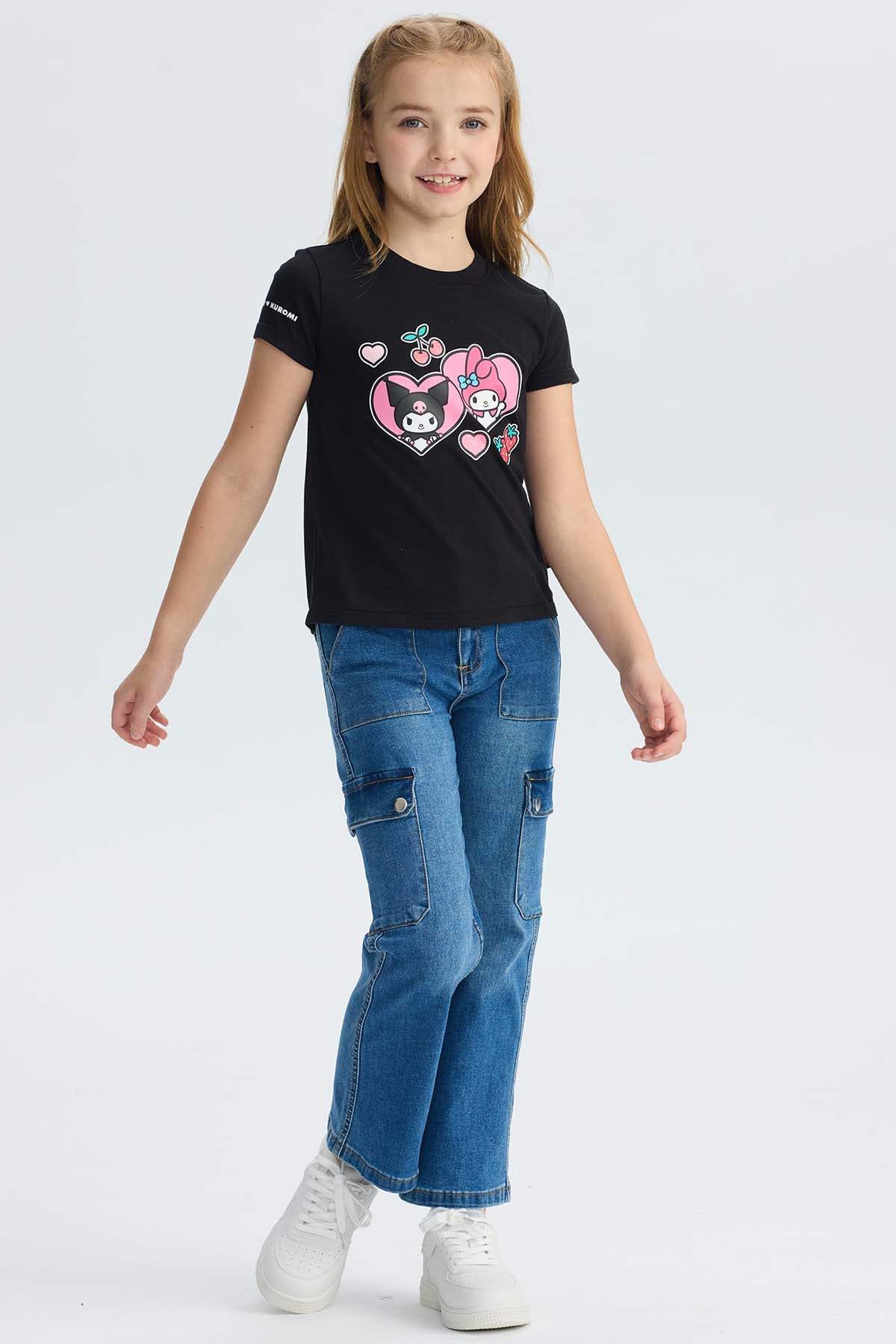 Polera Niña Kuromi Negro