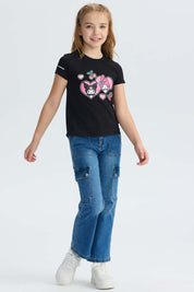 Polera Niña Kuromi Negro