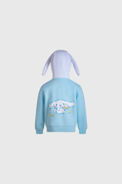 Polerón Niña Orejas Cinnamoroll Celeste