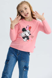 Polera Niña Minnie Rosado