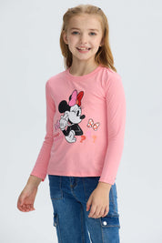 Polera Niña Minnie Rosado