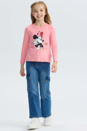 Polera Niña Minnie Rosado