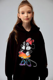 Polerón Niña Minnie Negro