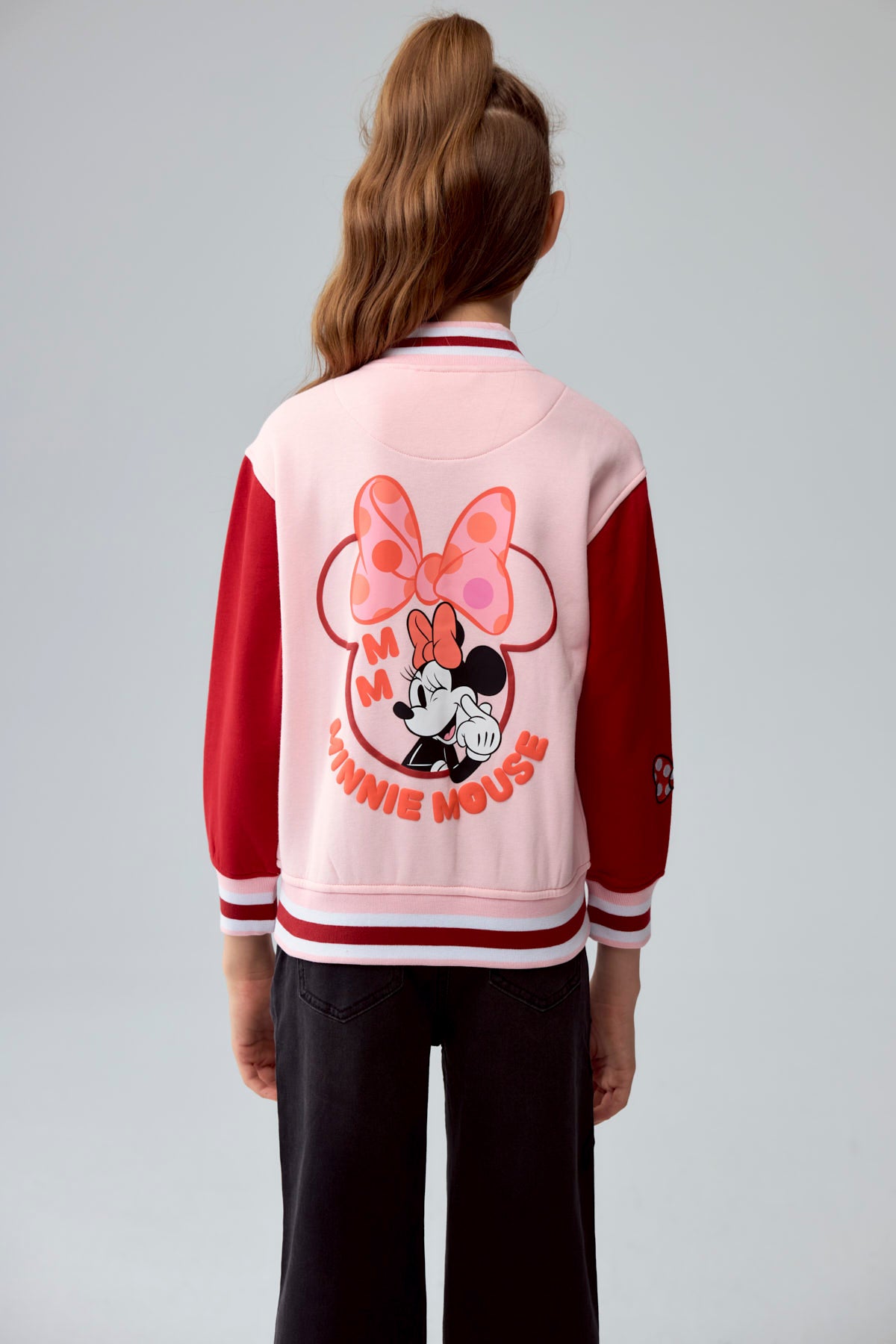 Polerón Niña College Minnie Rosado