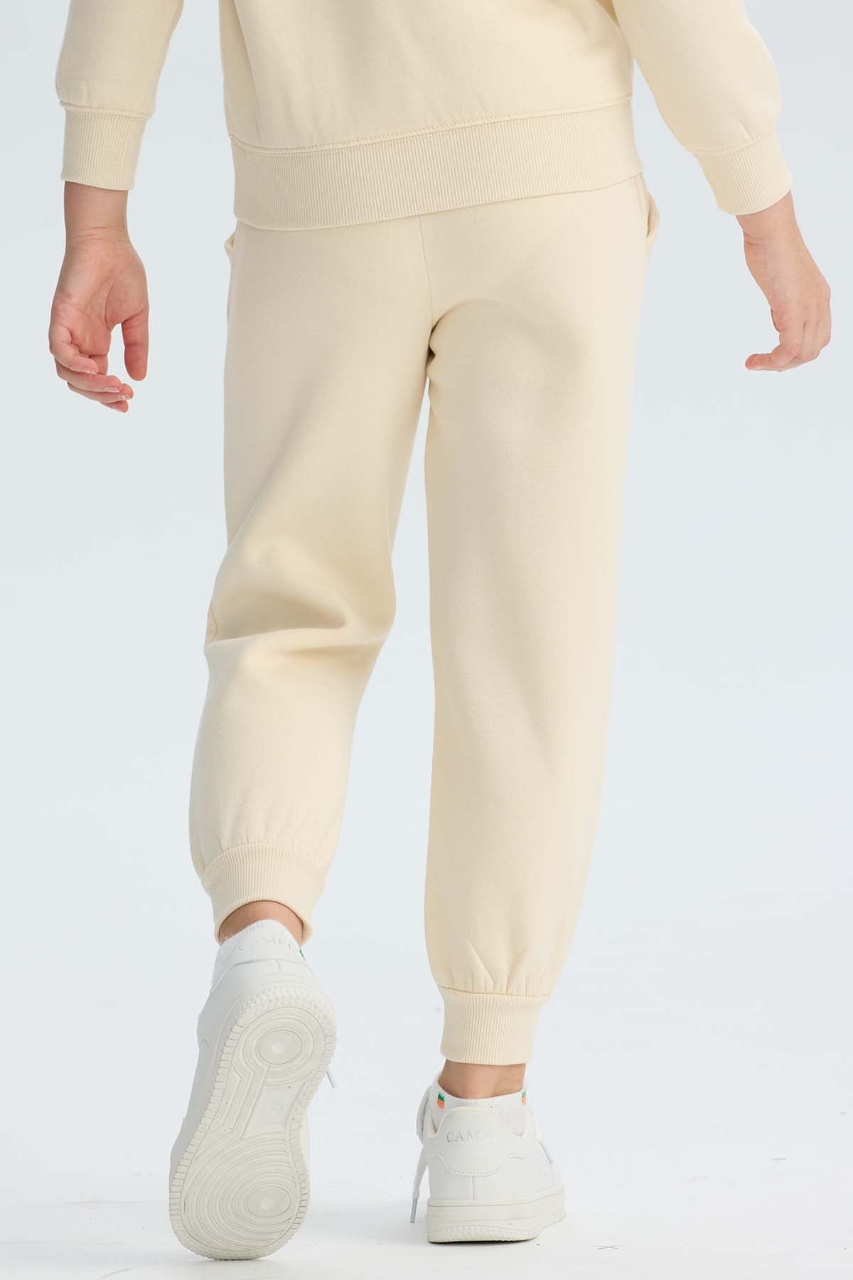 Pantalón Buzo Niña Jogger Minie Beige
