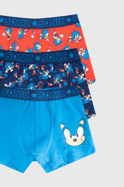 Boxer Niño Tripack Sonic Azul