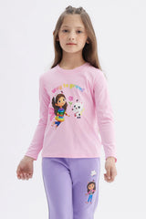 Polera Niña Gabby's Dollhouse Salmón