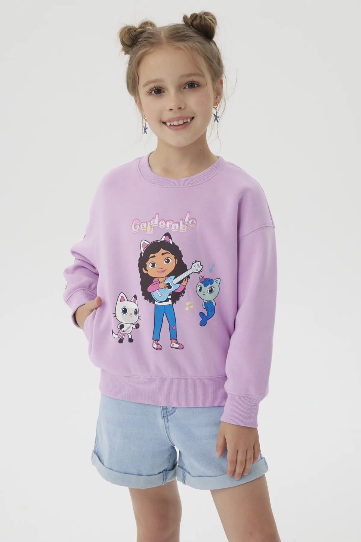 Polerón Niña Gabby's Dollhouse Lila