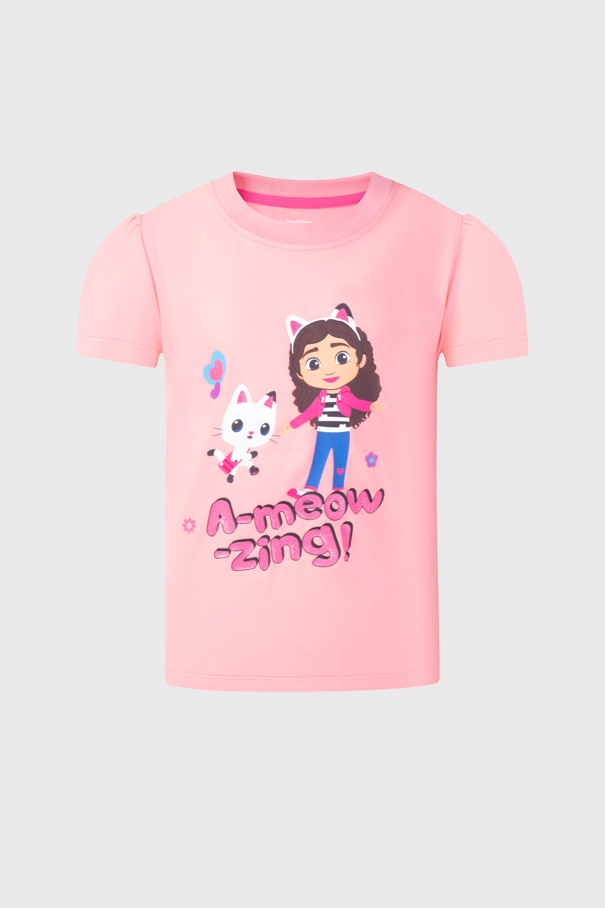 Polera roja para niña con estampado de Gabby's Dollhouse