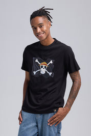 Polera Hombre One Piece Negro
