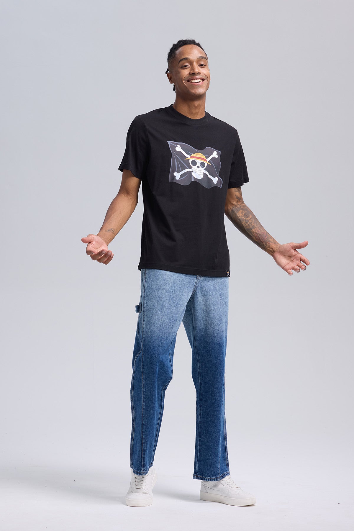 Polera Hombre One Piece Negro